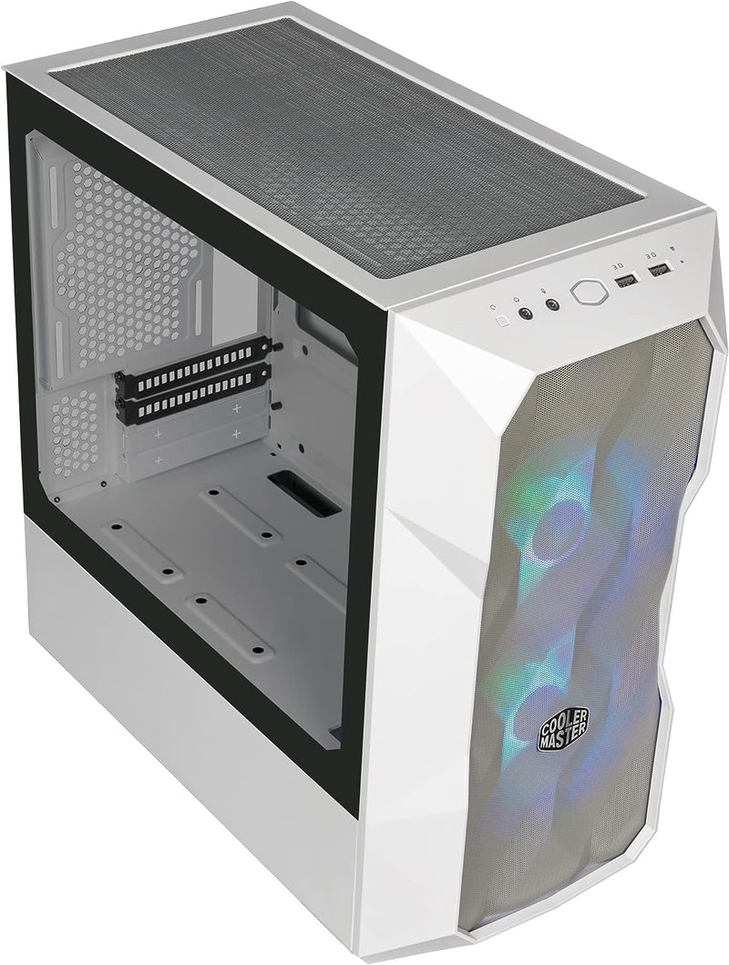 Cooler Master MasterBox TD300 Mesh White White ARGB Tempered Glass Micro-ATX Case TD300-WGNN-S00 