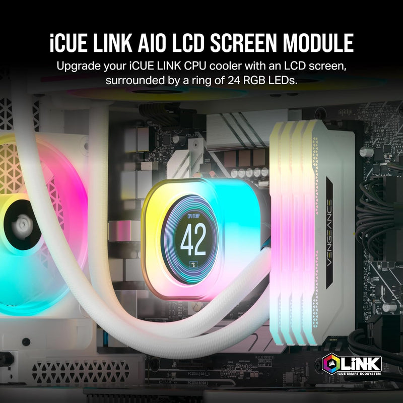 CORSAIR iCUE LINK 2.1” IPS LCD 白色升級螢幕模組 CW-9061012-WW