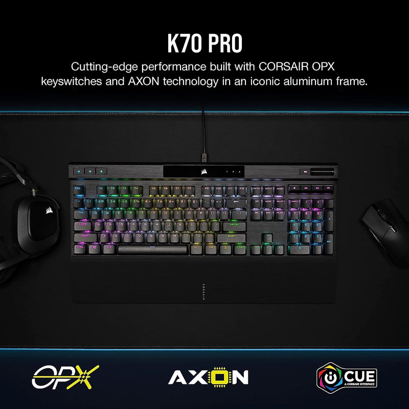 Corsair K70 RGB PRO Optical-Mechanical Gaming Keyboard with PBT DOUBLE SHOT PRO Keycaps CH-910941A-NA