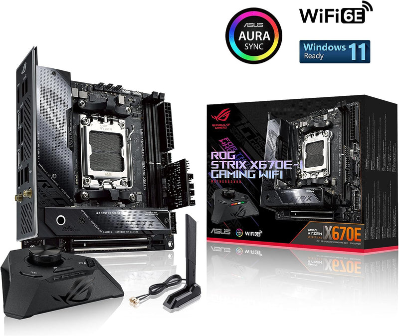 ASUS ROG STRIX X670E-I GAMING WIFI DDR5,Socket AM5 Mini-ITX Motherboard