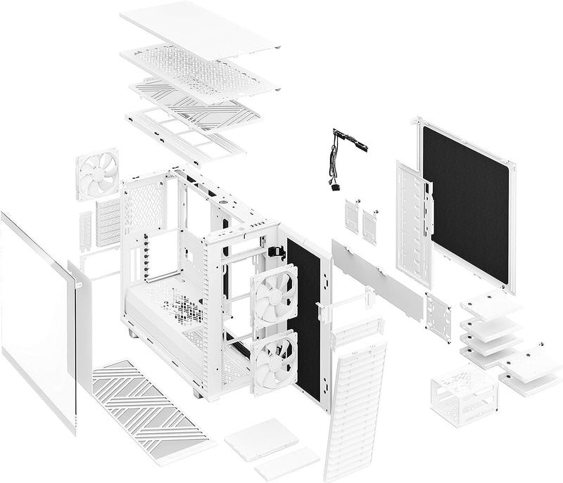 Fractal Design Define 7 Clear White Tempered Glass ATX Case FD-C-DEF7A-06