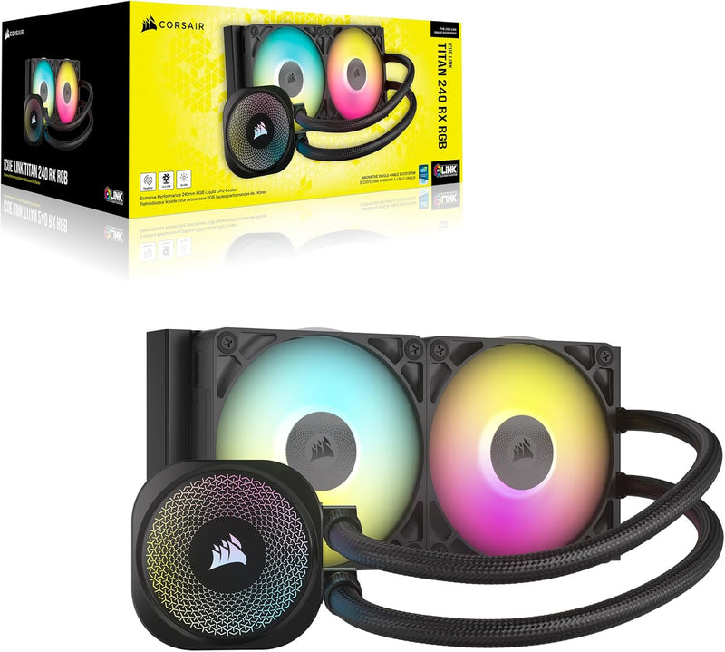 [最新產品] CORSAIR iCUE LINK TITAN 240 RX RGB 240mm Liquid CPU Cooler CW-9061016-WW