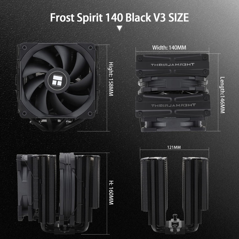 Thermalright Frost Spirit 140 Black V3 CPU Air cooler