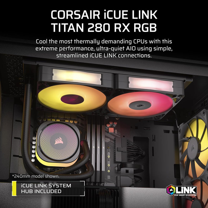 [最新產品] CORSAIR iCUE LINK TITAN 280 RX RGB 280mm Liquid CPU Cooler CW-9061017-WW