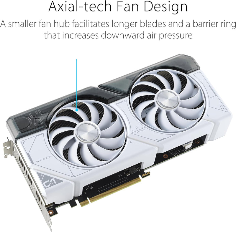 ASUS DUAL GeForce RTX™ 4070 SUPER EVO White OC 12GB GDDR6X DUAL-RTX4070S-O12G-EVO-WHITE (DI-E407SB1)