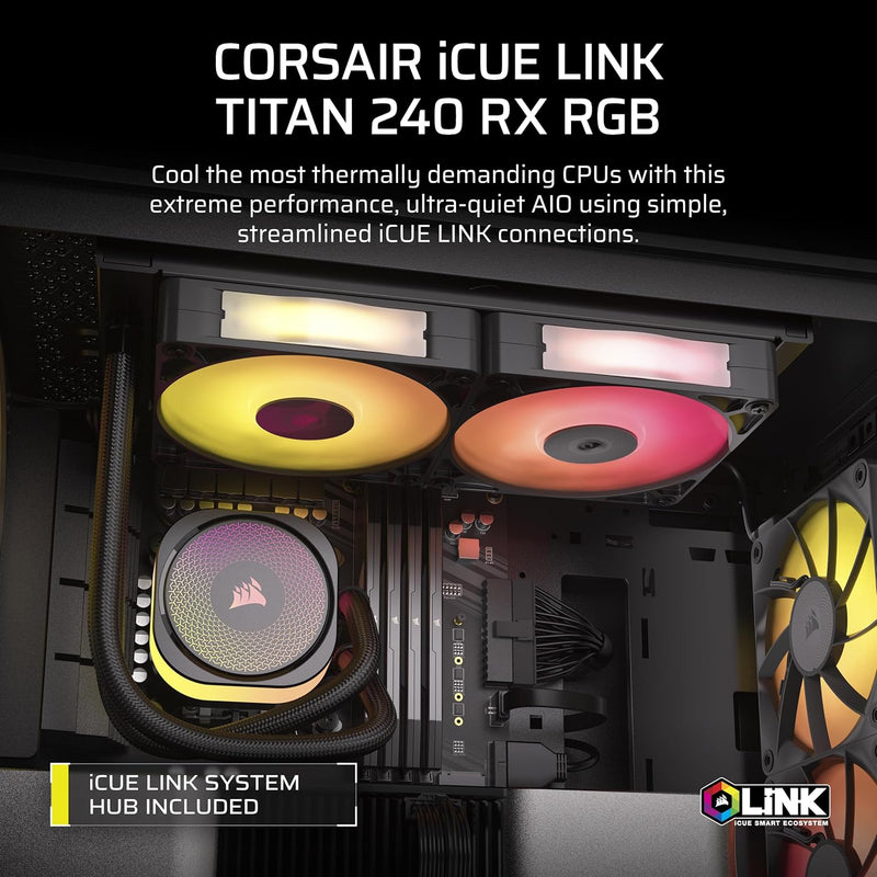 [最新產品] CORSAIR iCUE LINK TITAN 240 RX RGB 240mm Liquid CPU Cooler CW-9061016-WW