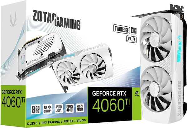 ZOTAC GAMING GeForce RTX 4060 Ti Twin Edge OC White Edition 8GB GDDR6 ZT-D40610Q-10M