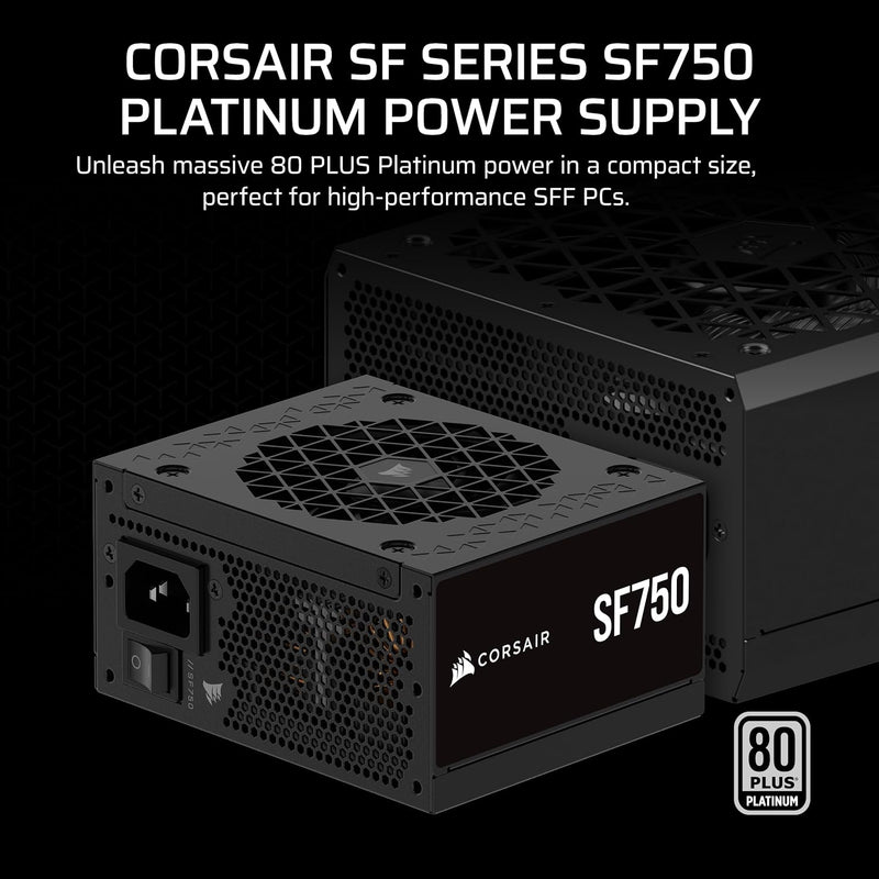 CORSAIR 750W SF750 SFX ATX3.0 80Plus Platinum Full Modular Power Supply (CP-9020284-UK)