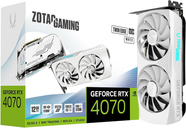 ZOTAC GAMING GeForce RTX 4070 Twin Edge OC White Edition 12GB GDDR6X ZT-D40700Q-10M