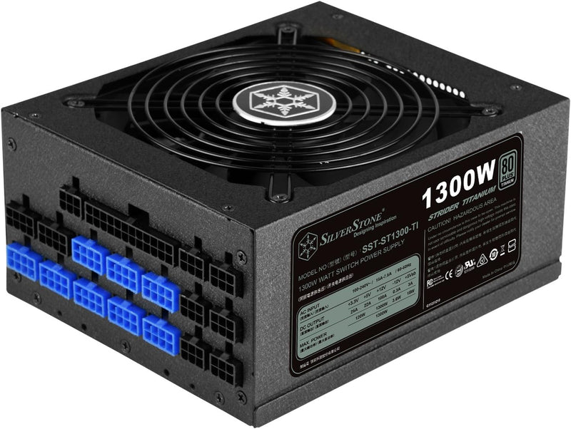 SilverStone 1300W ST1300-TI 80Plus Titanium Full Modular Power Supply (SST-ST1300-TI) 