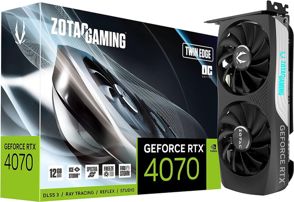 ZOTAC GAMING GeForce RTX 4070 Twin Edge 12GB GDDR6X ZT-D40700H-10M