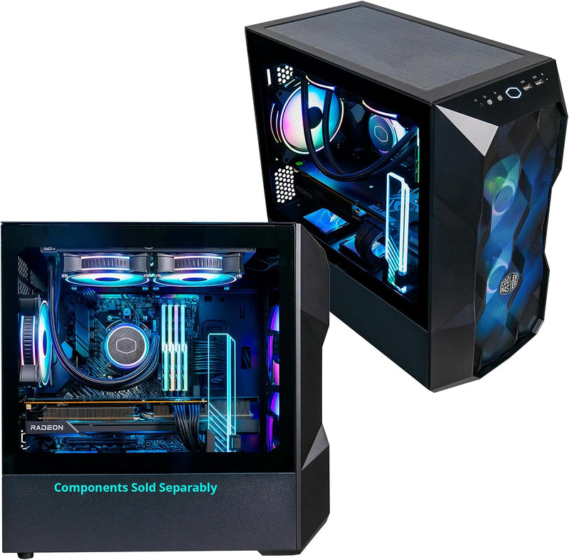 Cooler Master MasterBox TD300 Mesh Black Black ARGB Tempered Glass Micro-ATX Case TD300-KGNN-S00 