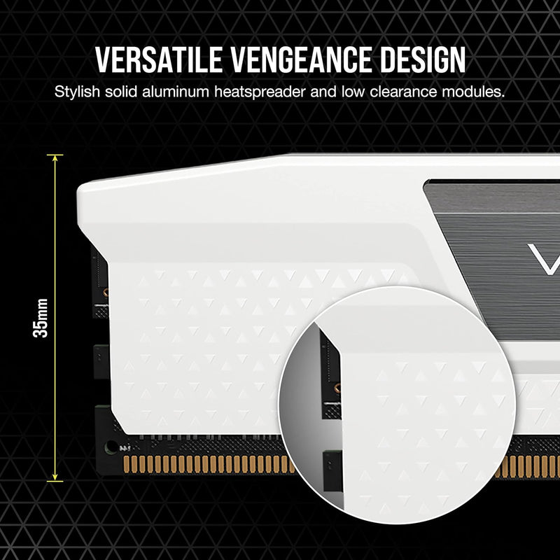 CORSAIR 32GB Kit (2x16GB) VENGEANCE White 白色 CMK32GX5M2B5600C36W DDR5 5600MHz Memory