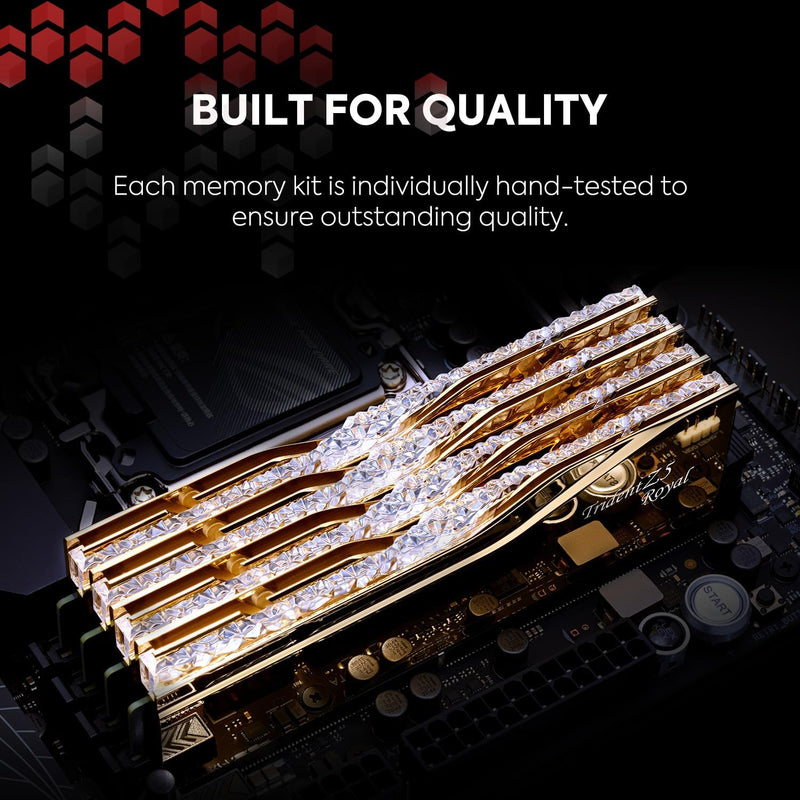 G.SKILL 32GB Kit (2x16GB) Trident Z5 ROYAL RGB Gold F5-6400J3039G16GX2-TR5G DDR5 6400MHz Memory