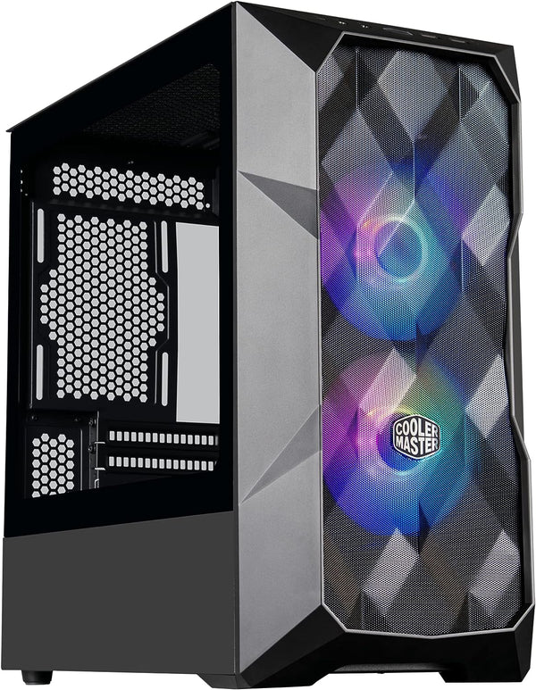 Cooler Master MasterBox TD300 Mesh Black Black ARGB Tempered Glass Micro-ATX Case TD300-KGNN-S00 