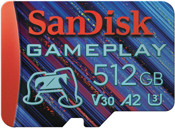 SanDisk 512GB GamePlay microSD™ 手機和掌上型遊戲記憶卡 SDSQXAV-512G-GN6XN 772-4585