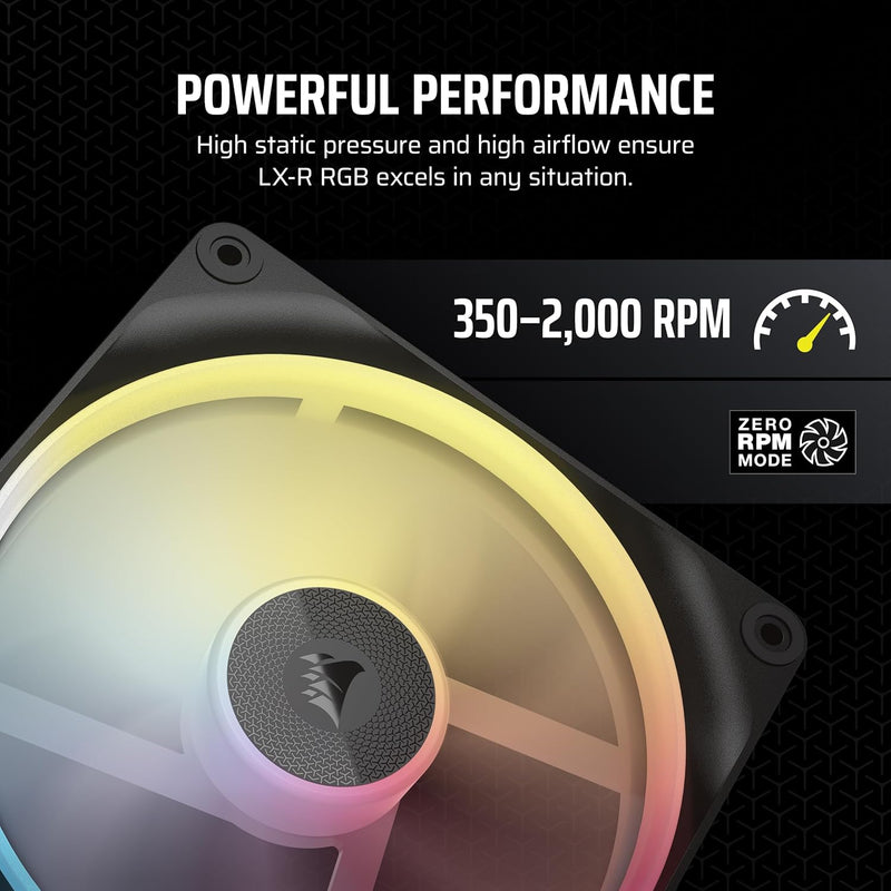 Corsair iCUE LINK LX140-R RGB Expansion Black 140mm PWM Reverse PC Case Fan (CO-9051051-WW)