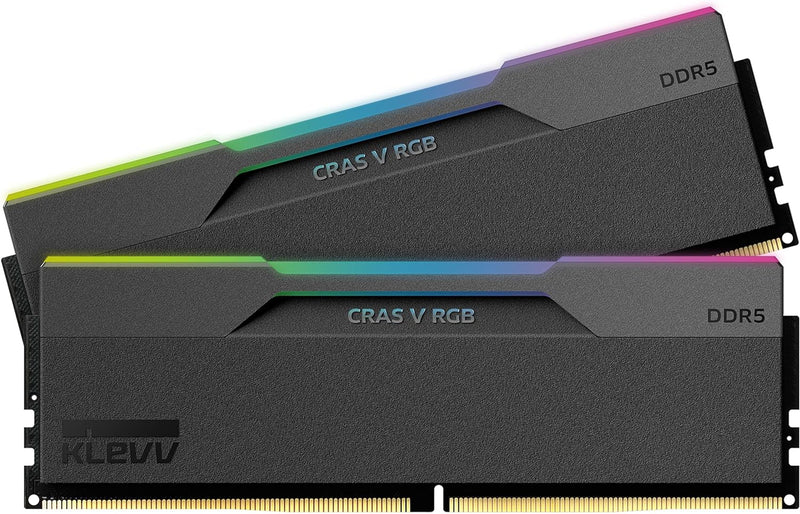 KLEVV CRAS V RGB DDR5 48GB (2x24GB) 7200MHz CL34 1.4V Gaming Desktop Memory SK Hynix Chip XMP 3.0 / AMD Expo Ready - Black 黑色 KD5KGUD80-72B340G