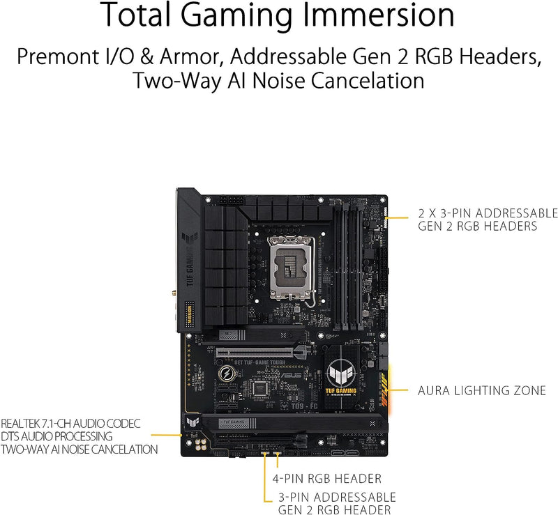 ASUS TUF GAMING B760-PLUS WIFI D4 DDR4,LGA 1700 ATX Motherboard