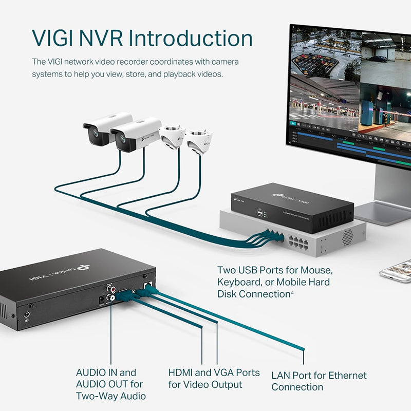 TP-Link VIGI NVR1008H 8 Channel Network Video Recorder 監控主機(NVR)