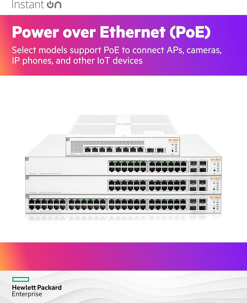 HPE Networking Instant On 1930 24port Gigabit Managed Network Switch w/PoE w/4xSFP