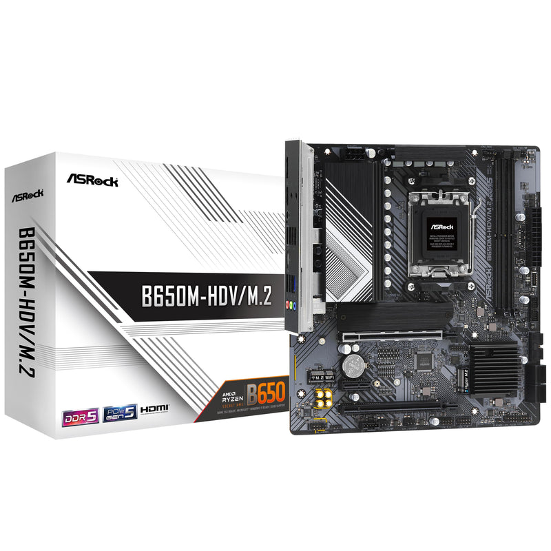 ASRock B650M-HDV/M.2 DDR5,Socket AM5 mATX Motherboard