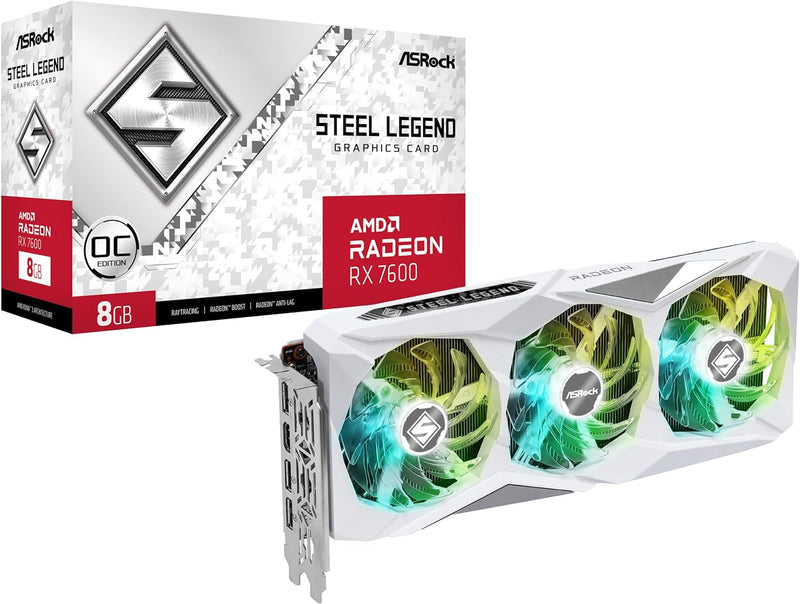 ASRock AMD Radeon RX 7600 Steel Legend OC 8GB GDDR6