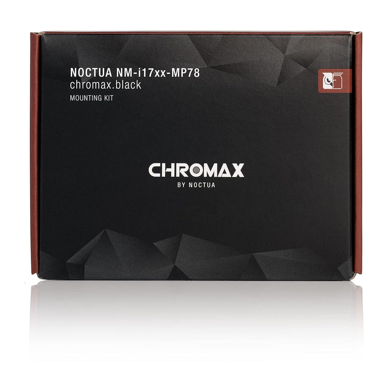 Noctua NM-i17xx-MP78 Chromax.Black (78mm Mounting Pitch) Mounting Kit for Noctua CPU Coolers on Intel LGA1851 and LGA1700 Platform