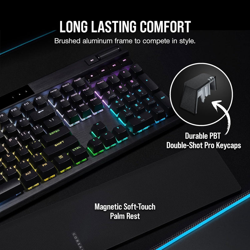 Corsair K70 RGB PRO Optical-Mechanical Gaming Keyboard with PBT DOUBLE SHOT PRO Keycaps CH-910941A-NA