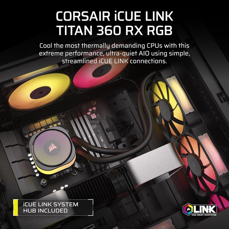 [最新產品] CORSAIR iCUE LINK TITAN 360 RX RGB 360mm Liquid CPU Cooler CW-9061018-WW