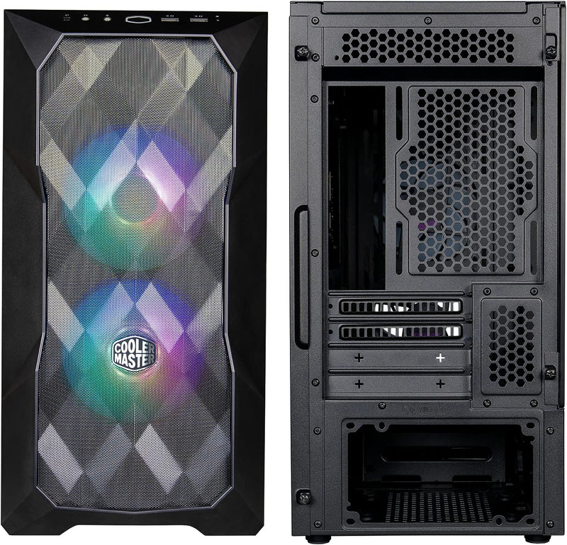 Cooler Master MasterBox TD300 Mesh Black Black ARGB Tempered Glass Micro-ATX Case TD300-KGNN-S00 