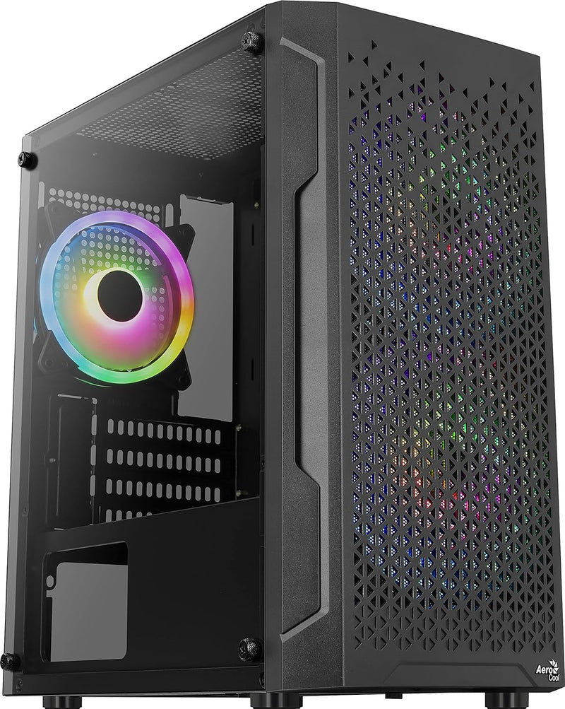 AeroCool Trinity Mini FRGB Black 黑色 Tempered Glass Micro-ATX Case