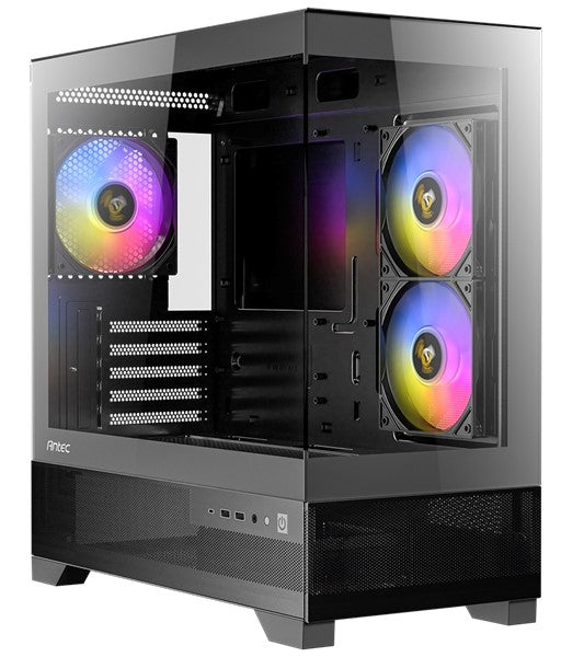 ANTEC CX500M ARGB Black 黑色 無立柱全景 MATX Case *內附3把ARGB風扇