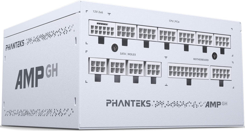 Phanteks AMP GH 1000W ATX3.1 PCIe 5.1 80 Plus Platinum Full Modular Power Supply - WHITE (PH-P1000GH_WT01)