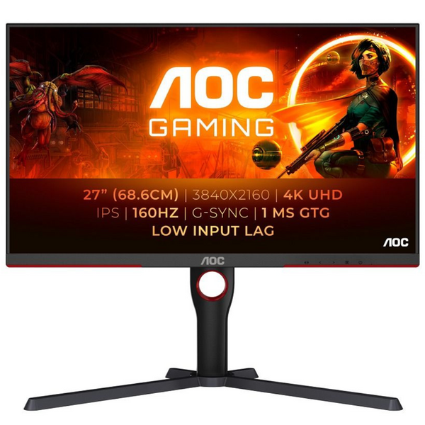 【好抵買】AOC 27" U27G3XM 160Hz 4K UHD 576分區 Mini LED (16:9) 電競顯示器(HDMI2.1) - 5年保養