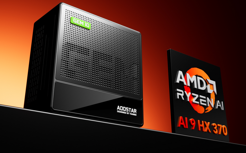 [預購 12 月到貨] AOOSTAR CS-AG10937 GEM10 AI HX370 Mini-PC (AMD Ryzen AI 9 HX 370 / 32GB Ram / 1TB SSD / Windows 11 Pro)