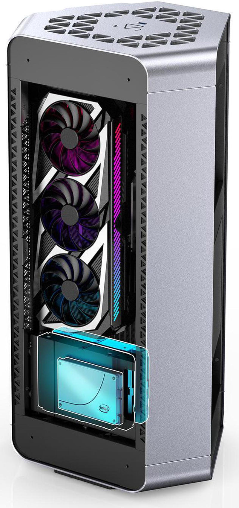 JONSBO Jonsplus BO 102 便携式音箱設計 Tempered Glass 黑色(BK) Mini-ITX Case