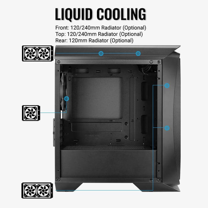 AeroCool Aero One Mini Black 黑色 Tempered Glass Micro-ATX Case