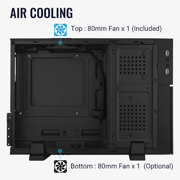 AeroCool Playa Slim RGB Black Black Micro-ATX Case 