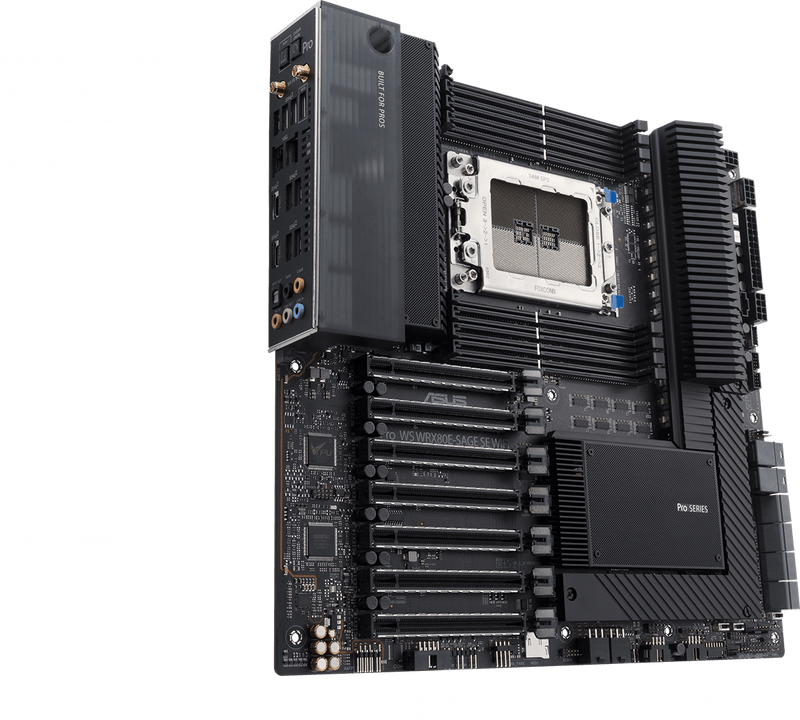 ASUS PRO WS WRX80E-SAGE SE WIFI DDR4,Socket sWRX8 EATX Motherboard