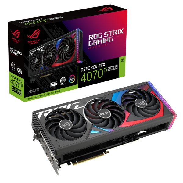 ASUS ROG STRIX GeForce RTX™ 4070 Ti SUPER 16GB GDDR6X ROG-STRIX-RTX4070TIS-16G-GAMING (DI-E407US1)