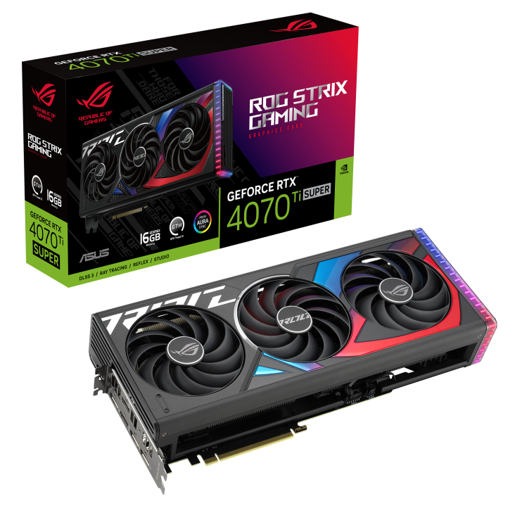 ASUS ROG STRIX GeForce RTX™ 4070 Ti SUPER 16GB GDDR6X ROG-STRIX-RTX4070TIS-16G-GAMING (DI-E407US1)