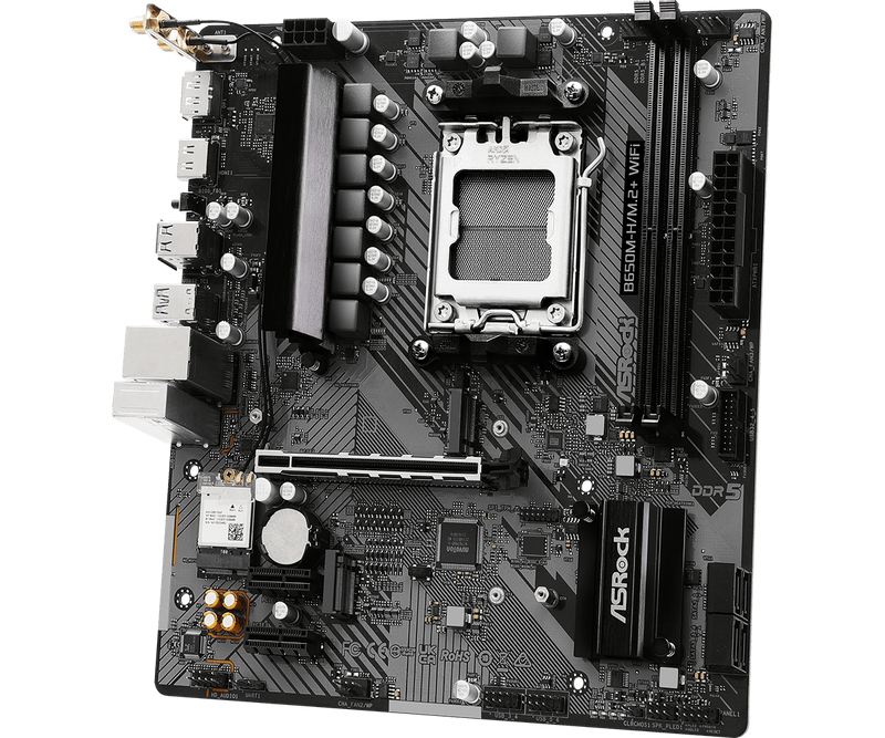 ASRock B650M-H/M.2+ WiFi DDR5,Socket AM5 mATX Motherboard 