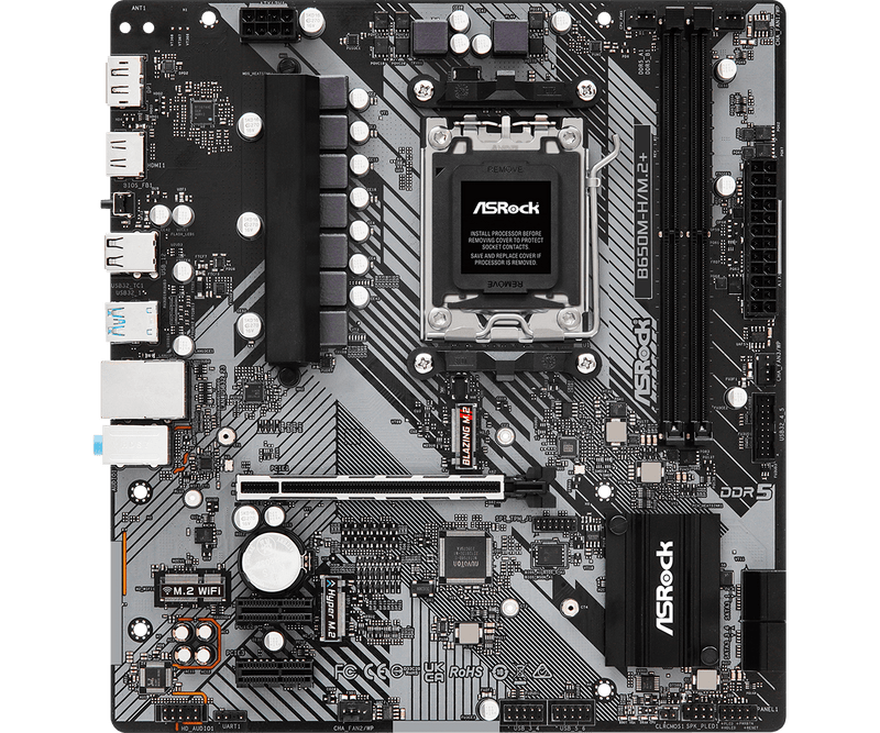 ASRock B650M-H/M.2+ DDR5,Socket AM5 mATX Motherboard 