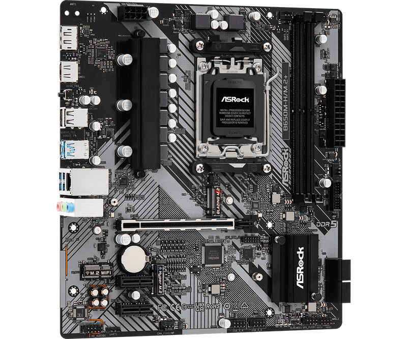 ASRock B650M-H/M.2+ DDR5,Socket AM5 mATX Motherboard 