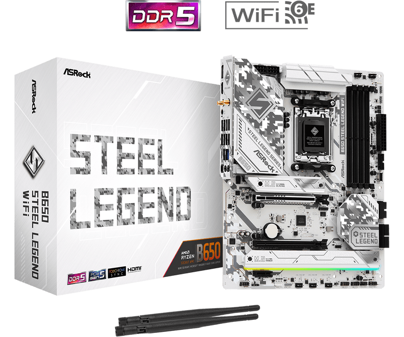 ASRock B650 Steel Legend WiFi DDR5,Socket AM5 ATX Motherboard