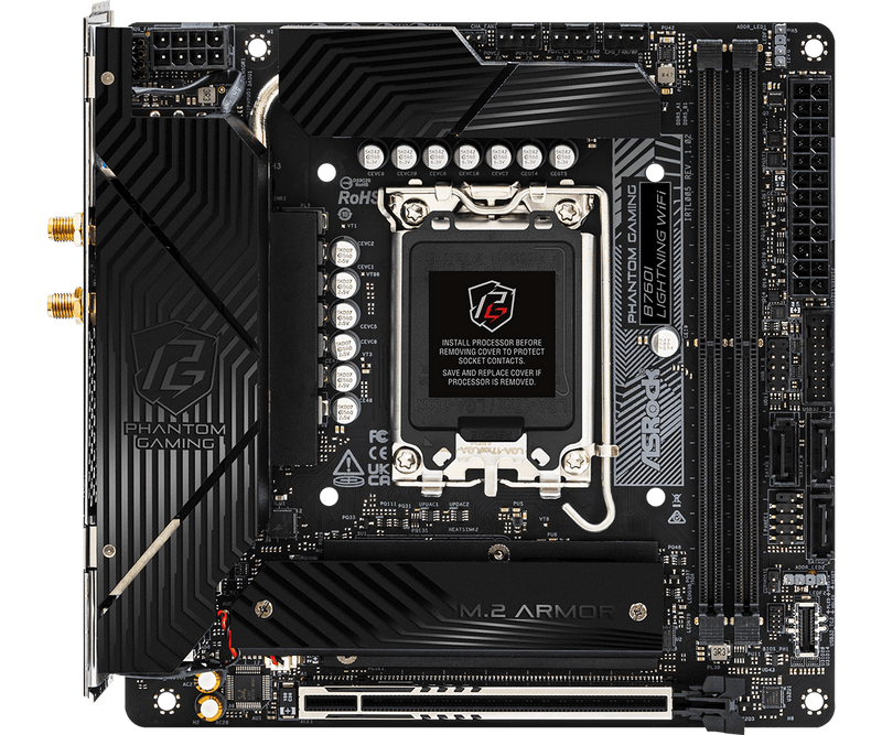 ASRock Phantom Gaming B760i Lightning WiFi DDR5,LGA 1700 Mini-ITX Motherboard