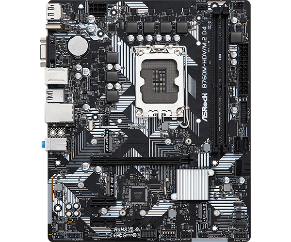 ASRock B760M-HDV/M.2 D4 DDR4, LGA 1700 mATX Motherboard