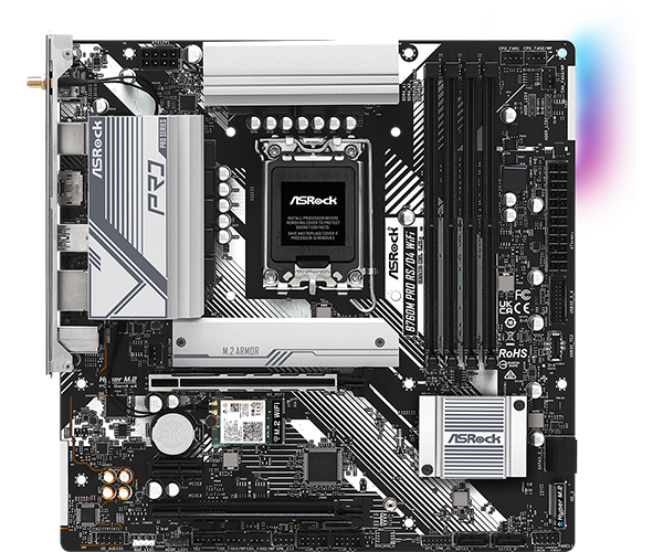 ASRock B760M Pro RS/D4 WiFi DDR4,LGA 1700 mATX Motherboard