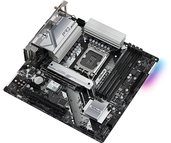 ASRock B760M Pro RS/D4 WiFi DDR4,LGA 1700 mATX Motherboard